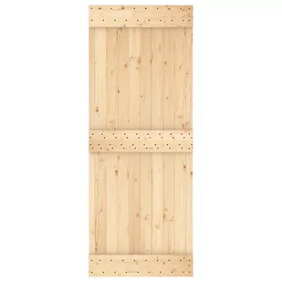 Drzwi przesuwne z osprzętem, 80x210 cm, lite drewno sosnowe Lumarko! - Drzwi wewnętrzne - miniaturka - grafika 3