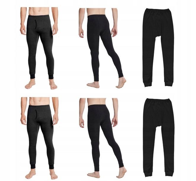 Zestaw 2 pary Kalesony Męskie Termoaktywne Bawełniane r. L/XL Grube Ciepłe