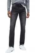 Spodnie męskie - PEPE JEANS CZARNE JEANSY MĘSKIE PROSTE Z PRZETARCIAMI 31/34 XQA - miniaturka - grafika 1