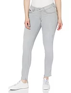 Spodnie damskie - Tommy Jeans Damskie spodnie jeansowe z niskim stanem Sophie, niebieski (Dynamic Beverly Grey Stretch 911), 26W / 32L - miniaturka - grafika 1