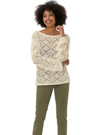 Swetry damskie - Heine Sweter w kolorze beżowym - miniaturka - grafika 1