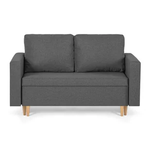 Sofa kanapa 2 os z funkcją spania KEN jasno szara - Sofy i kanapy - miniaturka - grafika 1