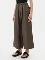 Spodnie damskie - Max Mara Spodnie materiałowe Minnie 2516131018 Zielony Relaxed Fit - miniaturka - grafika 1