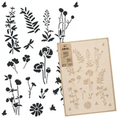 Szablony malarskie - Nakleo szablon malarski wielokrotny // KWIETNA ŁĄKA - LARGE (59x95cm) - miniaturka - grafika 1