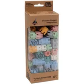 Klocki - KLOCKI ŚRUBKI MAŁYCH GENIUSZY EKO Pastelowe Konstrukcyjne ASKATO 60 el - miniaturka - grafika 1