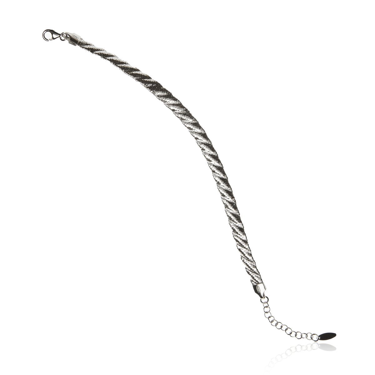 ankabizuteria.pl Bransoletka srebrna rodowana - śliczna biżuteria wło