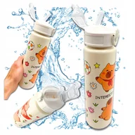 Shakery i bidony sportowe - Bidon Butelka Na Wodę Ze Słomką Kapibara Dla Dzieci Do Szkoły 690 ml - miniaturka - grafika 1