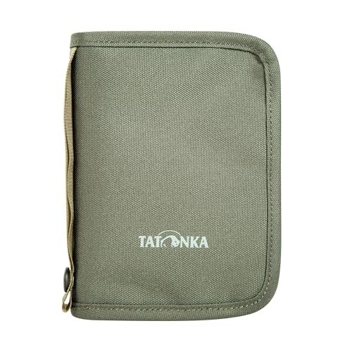 Tatonka Travel Zip M RFID B – portfel podróżniczy/etui na paszport z atestem TÜV blokerem RFID – zapewnia miejsce na paszport, karty kredytowe, dokumenty podróży itp. – 17 x 12 x 3 cm, oliwkowy, 17