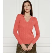 Swetry damskie - POLO RALPH LAUREN Wełniany sweter KIMBERLY | Regular Fit | z dodatkiem kaszmiru - miniaturka - grafika 1