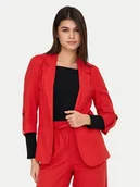 Marynarki i żakiety damskie - ONLY Marynarka Caro 15312199 Czerwony Loose Fit - miniaturka - grafika 1