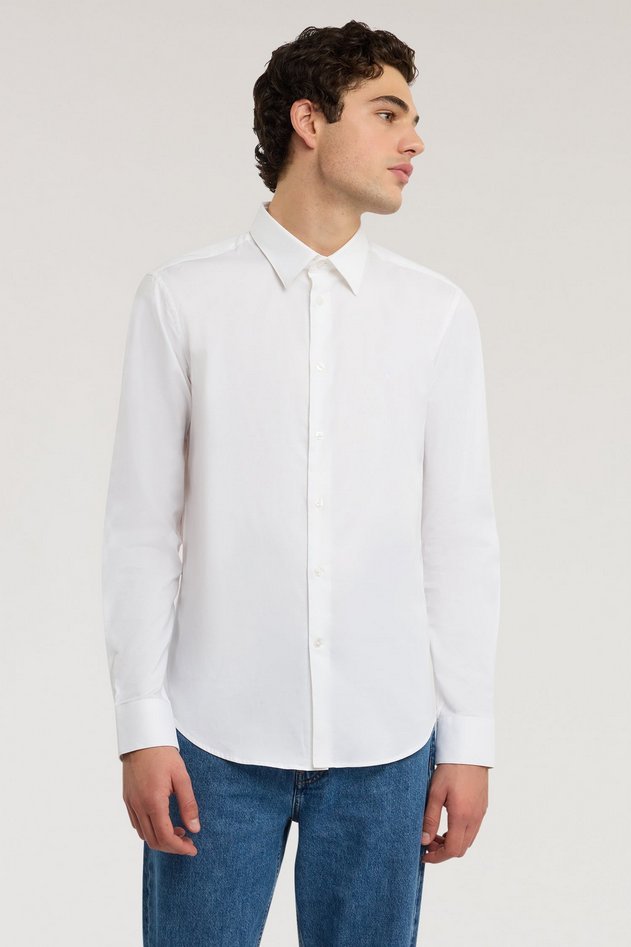 koszula slim fit męskie biały