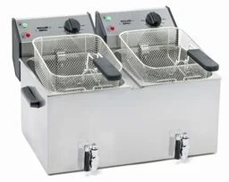 Roller Grill Frytownica nastawna 2-komorowa z kranem 2x8 L - Frytownice gastronomiczne - miniaturka - grafika 1