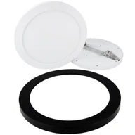 Lampy sufitowe - 18W Panel LED Aura Easy Fix Ściemnialny reflektor wpuszczany IP20 natynkowy reflektor wpuszczany neutralny biały 4000K lampa sufitowa okrągła z ramką czarny - miniaturka - grafika 1