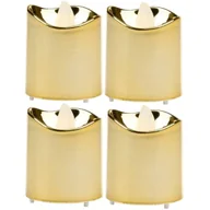 Ozdoby bożonarodzeniowe - ZESTAW 4 ŚWIECZEK TEA LIGHT LED GOLD - miniaturka - grafika 1
