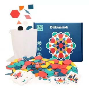 Puzzle drewniane układanka montessori 180el. - Układanki dla dzieci - miniaturka - grafika 1