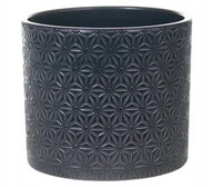 Donice - Osłonka ceramiczna Cylinder 415 17 cm granit lazur - miniaturka - grafika 1