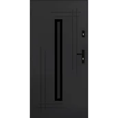 Drzwi zewnętrzne - Pantor Drzwi zewnętrzne wejściowe Ozyrys Black antracytowe 90 lewe - miniaturka - grafika 1