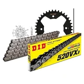 Części motocyklowe - Zestaw łańcuchów DID stal 520VX3 / 94 bez końca do Polaris Predator Troy Lee E LE 500 ccm - miniaturka - grafika 1