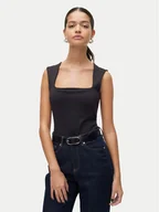 Koszulki i topy damskie - Vero Moda Top Million 10312751 Czarny Slim Fit - miniaturka - grafika 1
