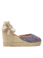 Espadryle damskie - Manebi Espadryle Acapulco Low Wedge Espadrilles G 0.6 WL Fioletowy - miniaturka - grafika 1