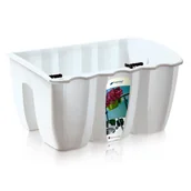 Donice - Skrzynka na barierkę Crown DCRO400 biała 12 l - miniaturka - grafika 1