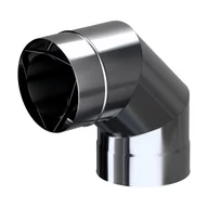 Akcesoria kominkowe - Adam Gas Kolano 100/150 90° - miniaturka - grafika 1