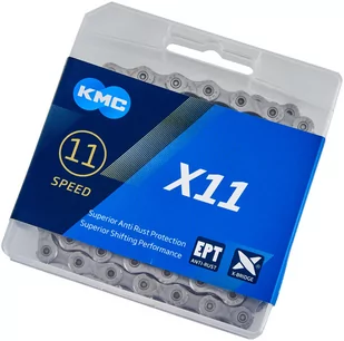 KMC X11EPT 118 ogniwa karton srebrny rower (BX11EP118) - Akcesoria rowerowe - miniaturka - grafika 1