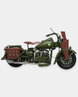 Figurki dekoracyjne - Motor Wojskowy ze Strzelbą i Sakwami Model Metalowy - miniaturka - grafika 1