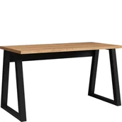 Biurka - Biurko Iga Dąb Craft Meblomax Dąb Craft, Czarny - miniaturka - grafika 1