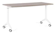 Biurka - Biurko na kółkach Yumi S - Biały - Stelaż i Blat - 150x70 cm - YZ-14 Beżowy - miniaturka - grafika 1