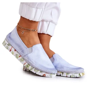 Damskie Półbuty Wsuwane Skórzane Maciejka 03512-40 Jasnoniebieskie - Półbuty damskie - miniaturka - grafika 1