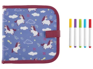 Crelando Zestaw 6 kolorowanek zmywalnych (Jednorożec) - Zabawki kreatywne - miniaturka - grafika 1