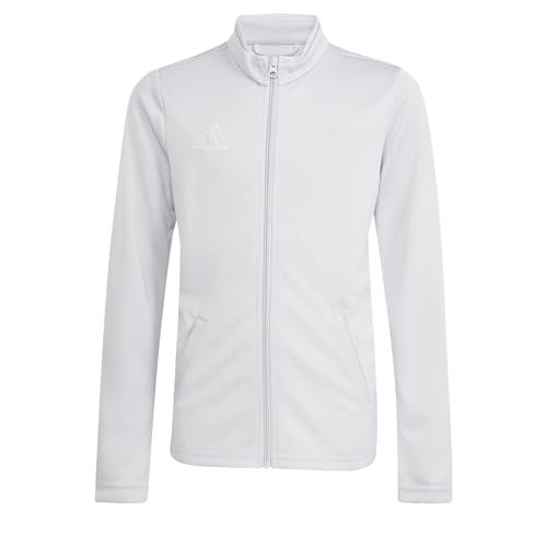 adidas uniseks-kind Entrada26 Track Jacket Kids, team light grey/white, 15-16 Years