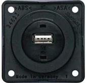 Gniazdka elektryczne - Hager Polo Integro Gniazdo USB ładowania pojedyncze, 12V, 3A; antracyt mat, mechanizm czarny 926032505 926032505 - miniaturka - grafika 1