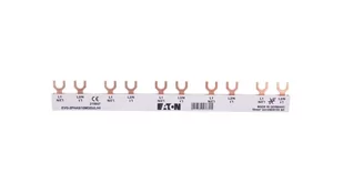 Eaton Szyna łączeniowa 2P 63A 10mm2 widełkowa (10mod.+styk pomocniczy) EVG-2PHAS/10MODUL/HI 215657 215657 - Bezpieczniki elektryczne - miniaturka - grafika 1