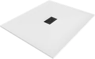 Brodziki prysznicowe - Mexen Hugo brodzik prostokątny SMC 110 x 100 cm, biały, maskownica czarna - 42101011-B - miniaturka - grafika 1
