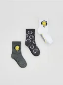Skarpetki dla dzieci - Reserved - Skarpetki SmileyWorld® 3 pack - biały - miniaturka - grafika 1