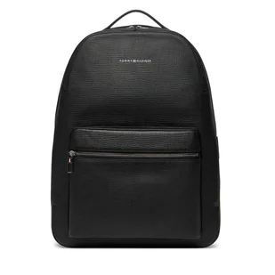 Plecak Tommy Hilfiger Th Business Leather Backpack AM0AM13641 Czarny - Plecaki - miniaturka - grafika 1