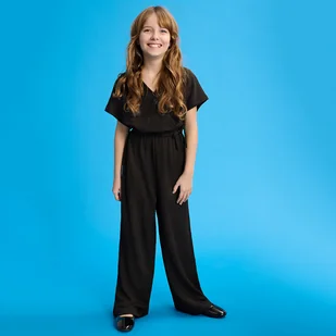 Cool Club, Kombinezon dziewczęcy, czarny - Kombinezony dla dzieci - miniaturka - grafika 1