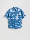 Bluzki dla chłopców - Reserved - Koszula regular fit - niebieski - miniaturka - grafika 1