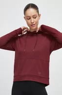 Bluzy damskie - Helly Hansen bluza sportowa Lifa Tech damska kolor brązowy z kapturem gładka - miniaturka - grafika 1