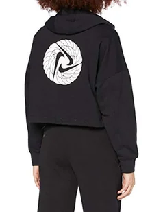 Nike Damska bluza W Nk Icnclsh Dry Flc Pt Tp Gd czarny/(biały) M - Bluzy damskie - miniaturka - grafika 1