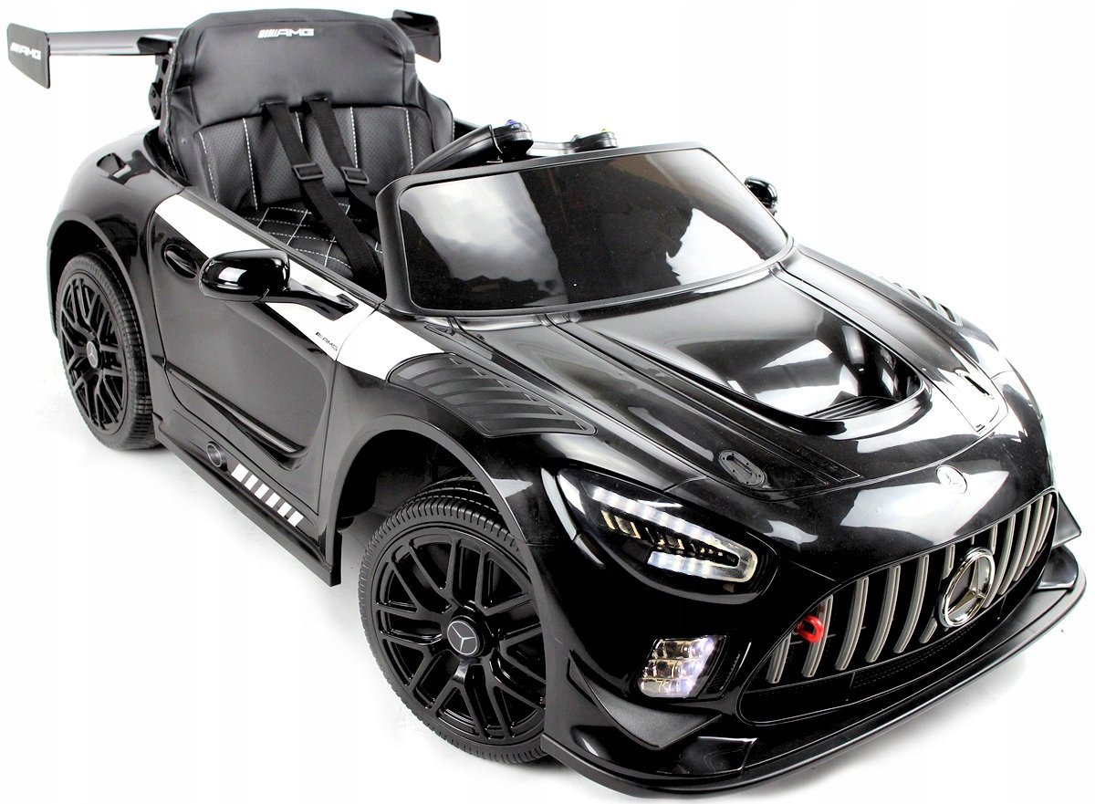 MERCEDES GT3 AMG 4x4 SKÓRA EVA LAKIER Auto na akumulator bluetooth 12v9ah