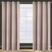 Zasłony - Zasłona PARISA 135 x 250 cm przelotki pudrowy - miniaturka - grafika 1