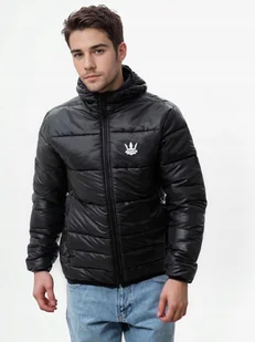 KURTKA PUCHOWA ZIMOWA KLASYCZNA Męska Czarna Jigga Modern Quilted XXL - Moda i Uroda OUTLET - miniaturka - grafika 1