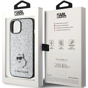 Karl Lagerfeld KLHCP15SGCNPSG iPhone 15 6.1" srebrny/silver hardcase Fixed Glitter Choupette Logo Metal Pin - Etui i futerały do telefonów Karl Lagerfeld KLHCP15SGCNPSG iPhone 15 6.1" srebrny/silver hardcase Fixed Glitter Choupette Logo Metal Pin - Etui i futerały do telefonów - miniaturka - grafika 8