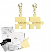 Bransoletki - Złote Charmsy Puzzel Przyjaźni SREBRO 925 Prezent Biżuteria GRAWER GRATIS - miniaturka - grafika 1