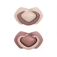Smoczki uspokajające - canpol Babies Zestaw smoczków uspokajających silikonowych symetrycznych Pure Color 18+ m, różowy - miniaturka - grafika 1