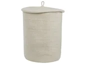 Kosze wiklinowe - Kosz bawełniany złamana biel SILOPI - miniaturka - grafika 1