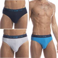 Majtki męskie - LAMA Slipy Męskie bawełniane majtki 3-PAK - XXL - miniaturka - grafika 1